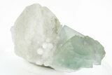 Green, Cubic Fluorite Crystals on Quartz - Inner Mongolia #216787-1